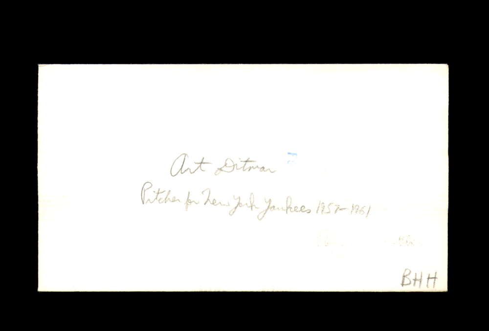 Art Ditmar Signed 1983 FDC Babe Ruth Cache New York Yankees Autograph