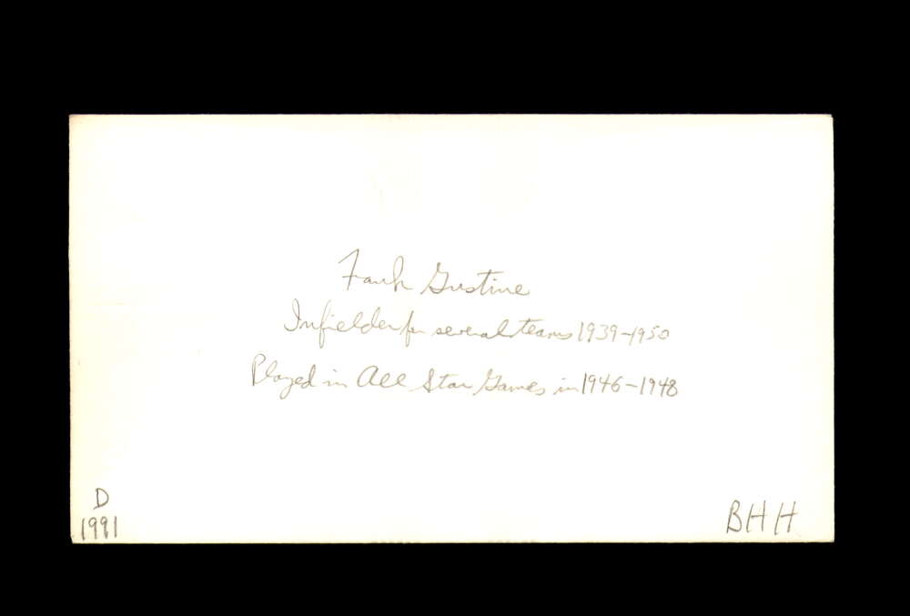 Frank Gustine Signed 1983 FDC Babe Ruth Cache New York Yankees Autograph