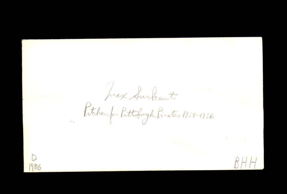 Max Surkont Signed 1984 FDC Roberto Clemente Cache First Day Cover Autograph