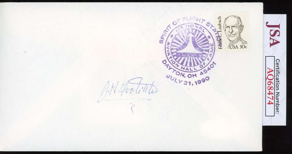 General Jimmy Doolittle JSA Signed FDC First Day Cover Cache Autograph