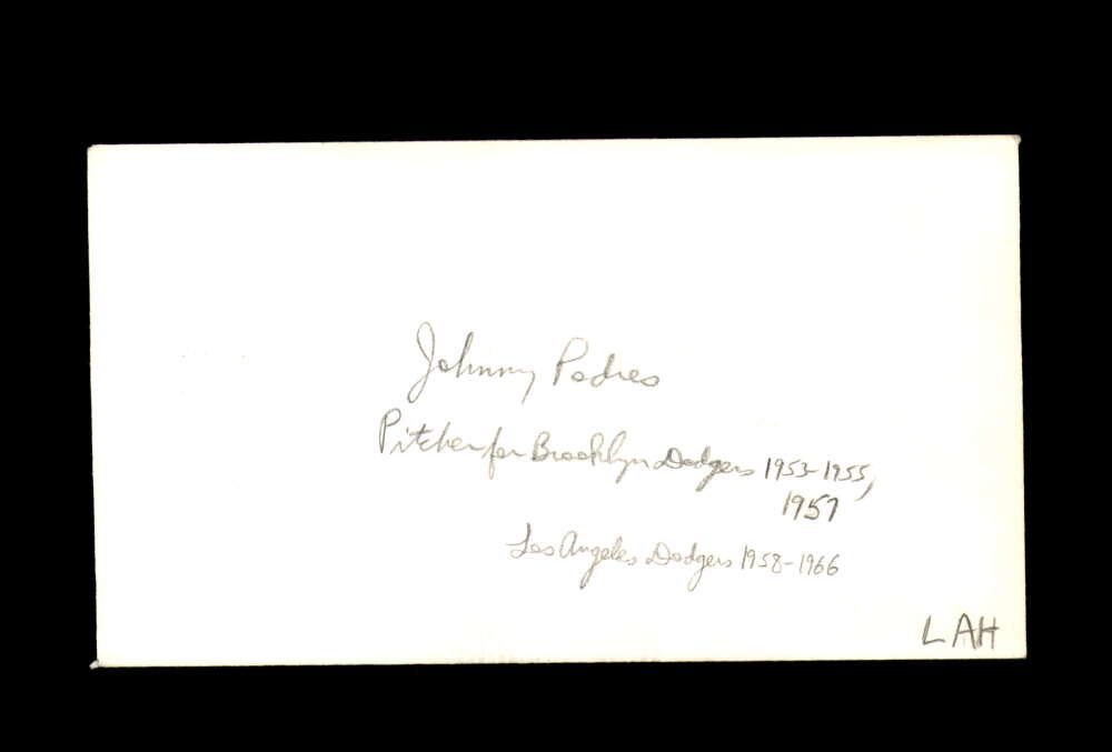 Johnny Podres Signed 1982 FDC Jackie Robinson Cache First Day Cover Autograph