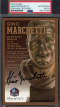 Gino Marchetti PSA DNA Signed Hall of Fame Bronze Bust Postcard /150 Autograph