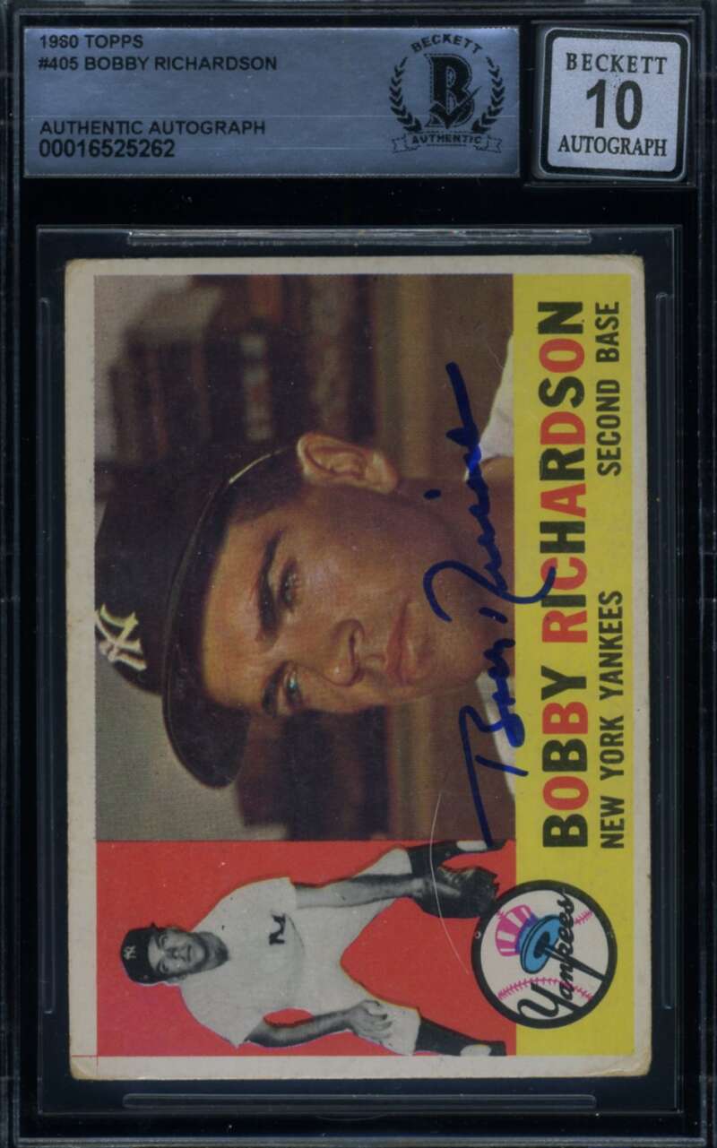 Bobby Richardson Gem Mint 10 Beckett BAS Signed 1960 Topps Autograph