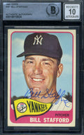 Bill Stafford Gem Mint 10 Beckett BAS Signed 1965 Topps Autograph