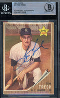 Tom Tresh Beckett BAS Signed 1962 Topps Rookie Autograph