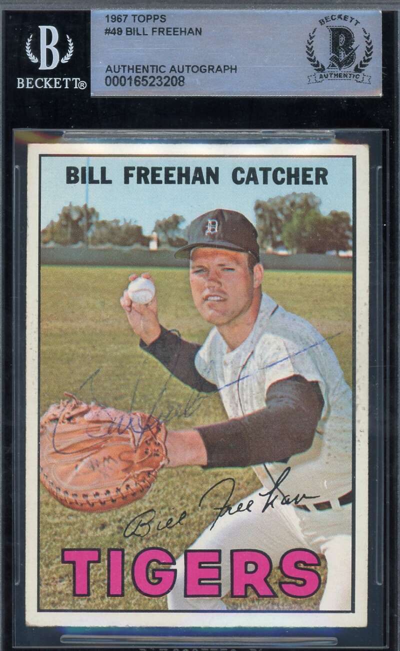 Bill Freehan Beckett BAS Signed 1967 Topps Autograph