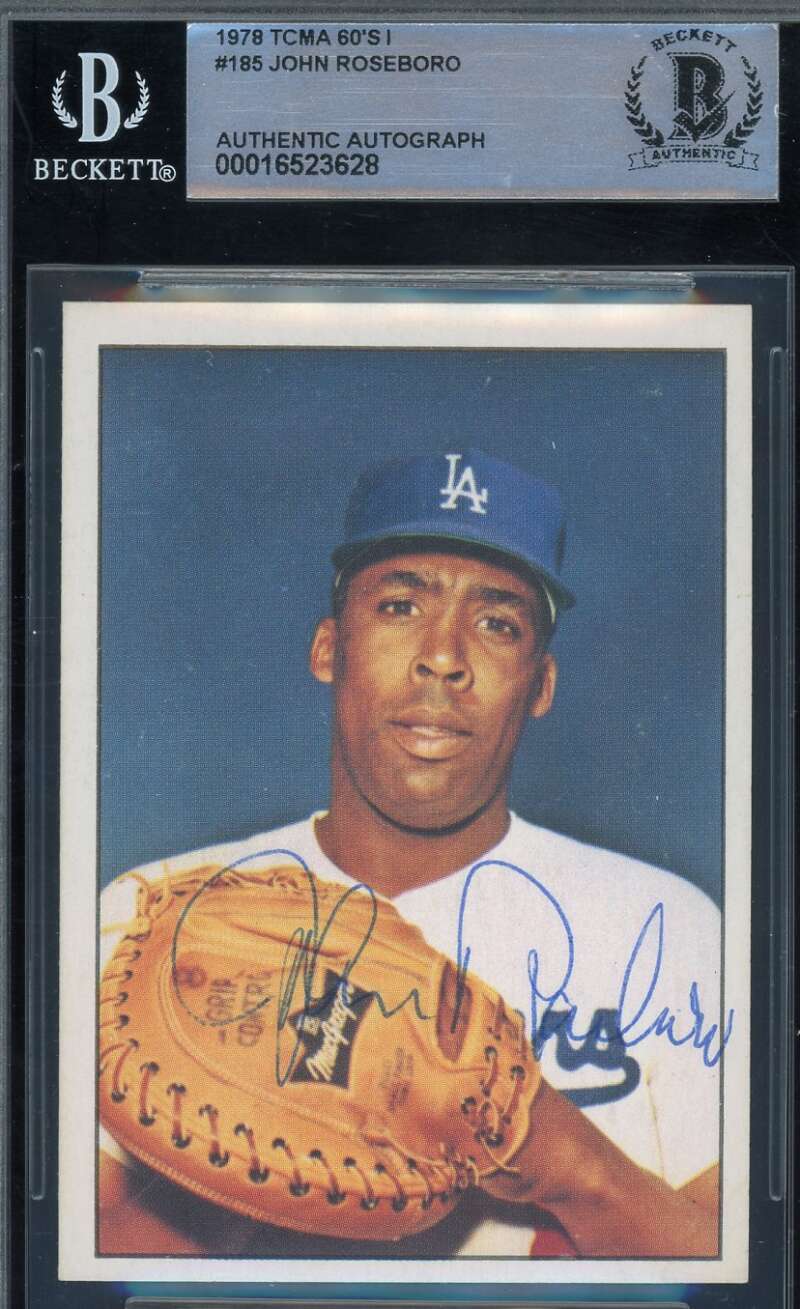 John Roseboro Beckett BAS Signed 1978 TCMA The 60's Autograph