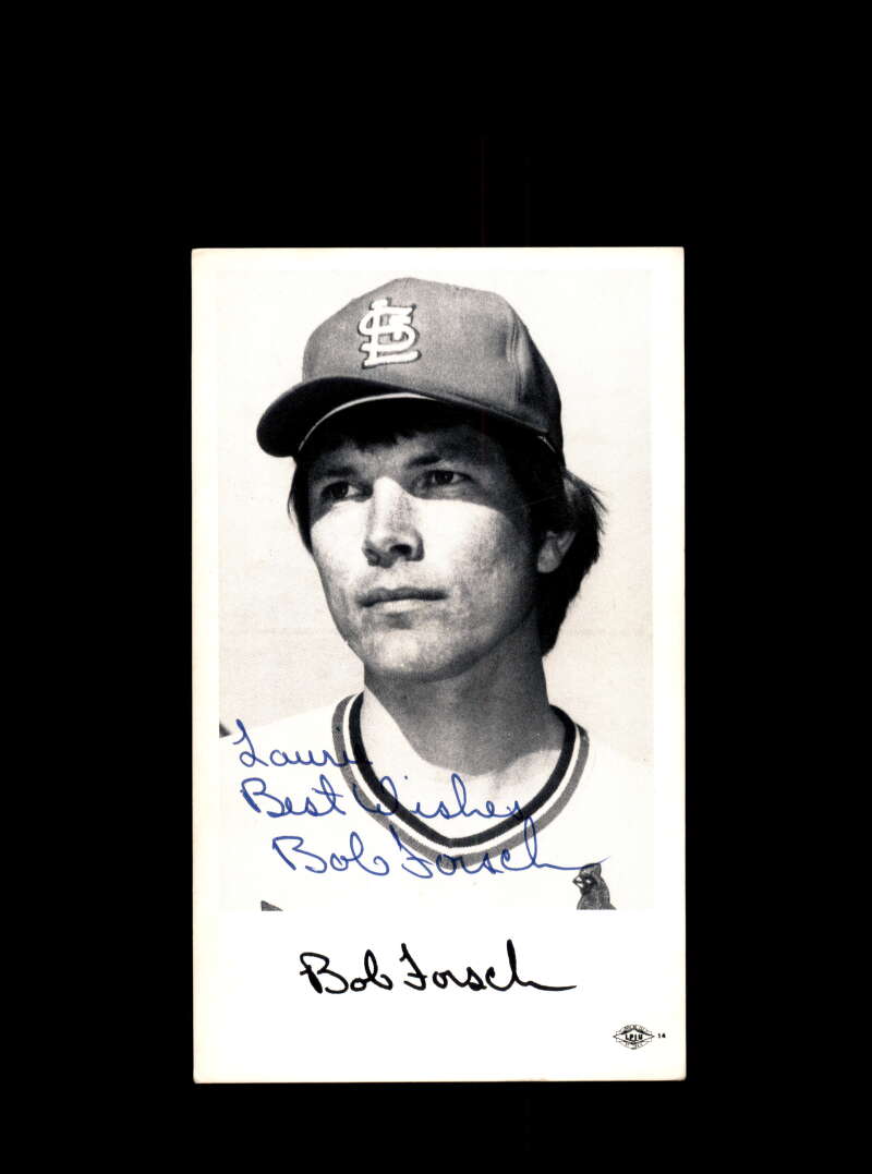 Bob Forsch Signed 1970's Cardinals 3x5 Photograph St. Louis Autograph 1