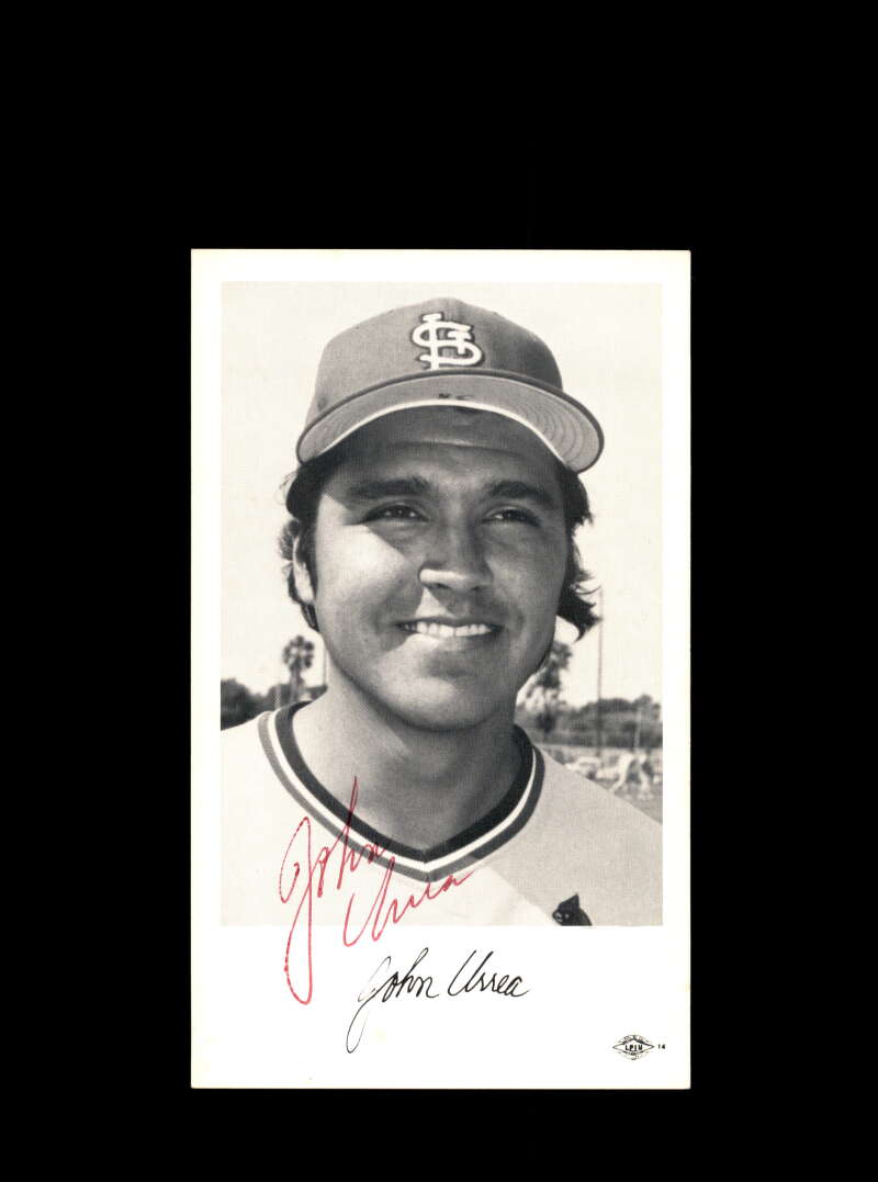 John Urrea Signed 1970's Cardinals 3x5 Photograph St. Louis Autograph