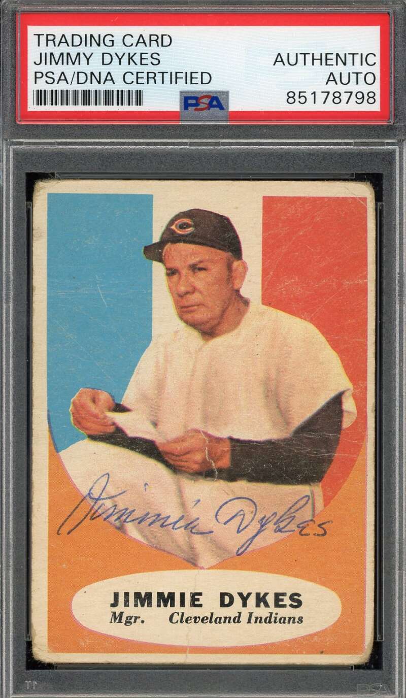 Jimmie Dykes PSA DNA Signed 1961 Topps Autograph