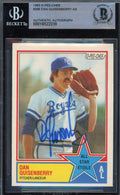 Dan Quisenberry Beckett BAS Signed 1983 O-Pee-Chee Autograph