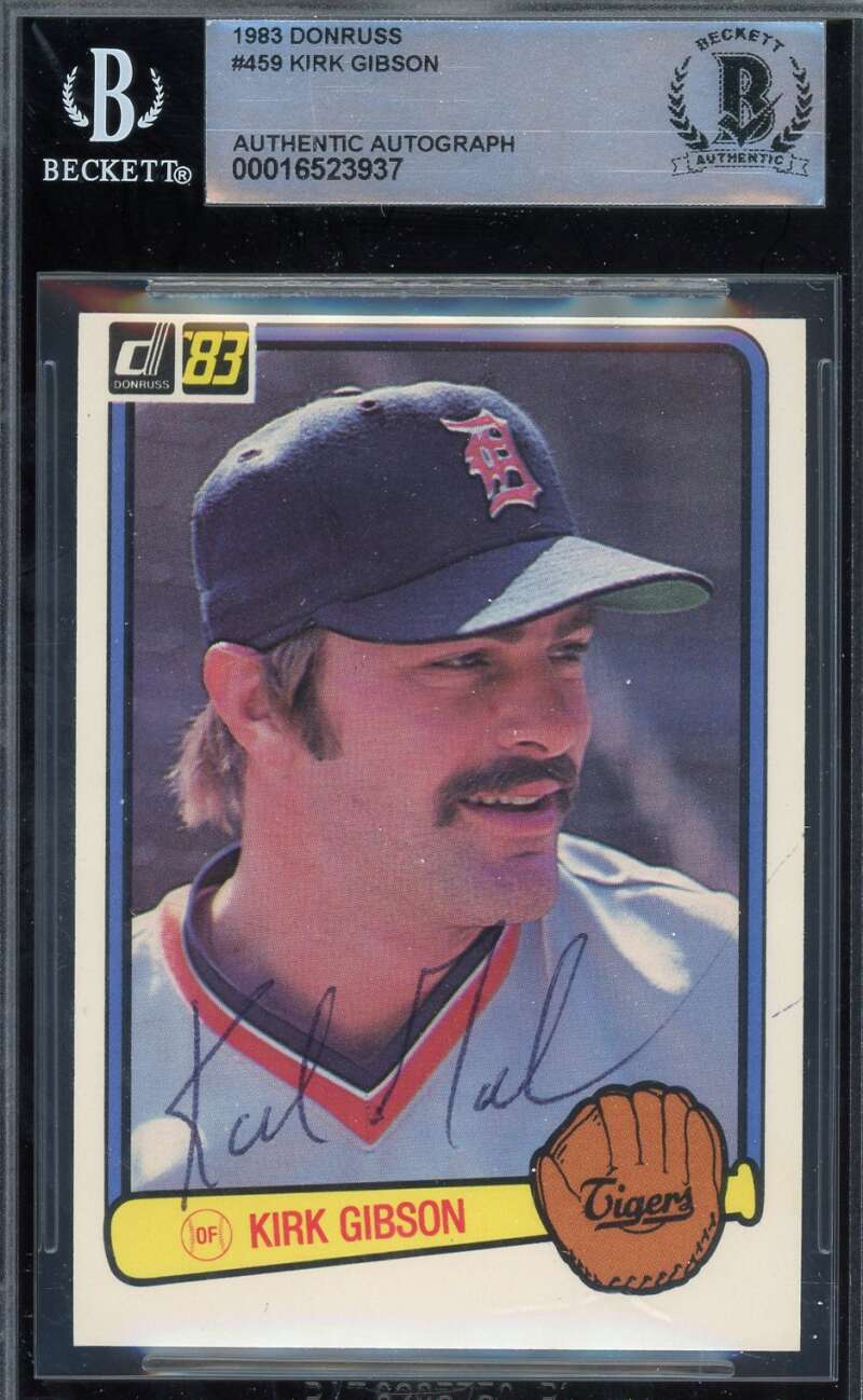 Kirk Gibson Beckett BAS Signed 1983 Donruss Autograph