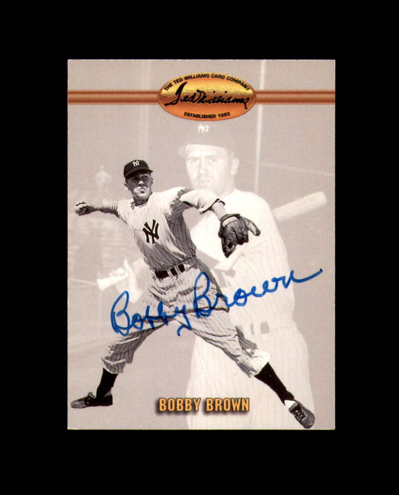 Bobby Brown Signed 1993 Ted Williams New York Yankees Autograph