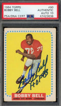 Bobby Bell Gem Mint 10 PSA DNA Signed 1964 Topps Rookie Autograph