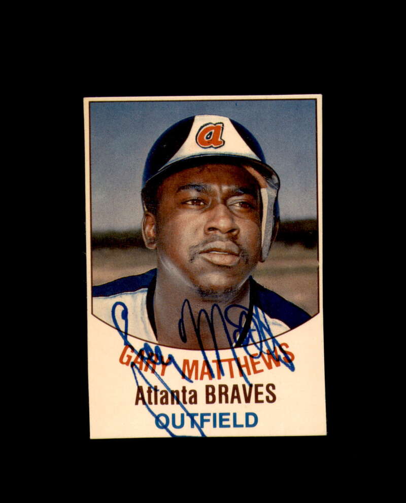 Gary Matthews Signed 1977 Hostess Atlanta Braves Autograph