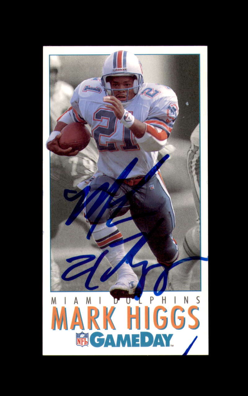 Mark Higgs Signed 1992 NFL GameDay Miami Dolphins Autograph