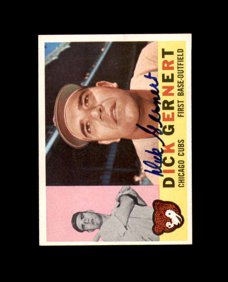 Dick Gernert Signed 1960 Topps Chicago Cubs Autograph