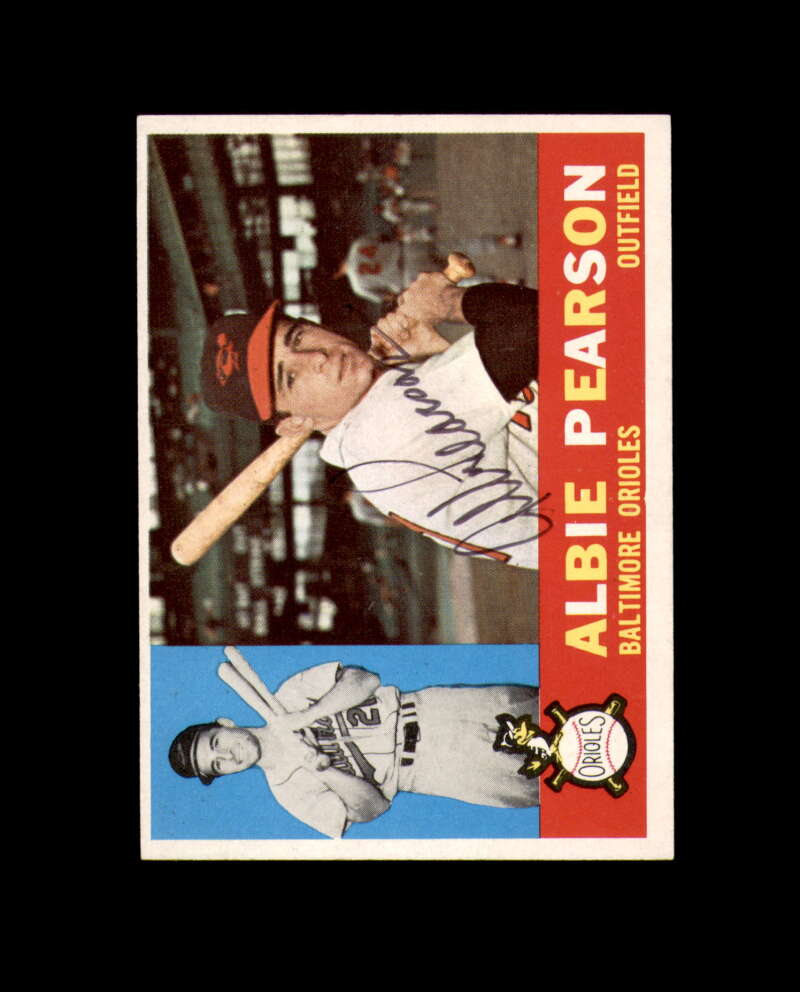 Albie Pearson Signed 1960 Topps Baltimore Orioles Autograph
