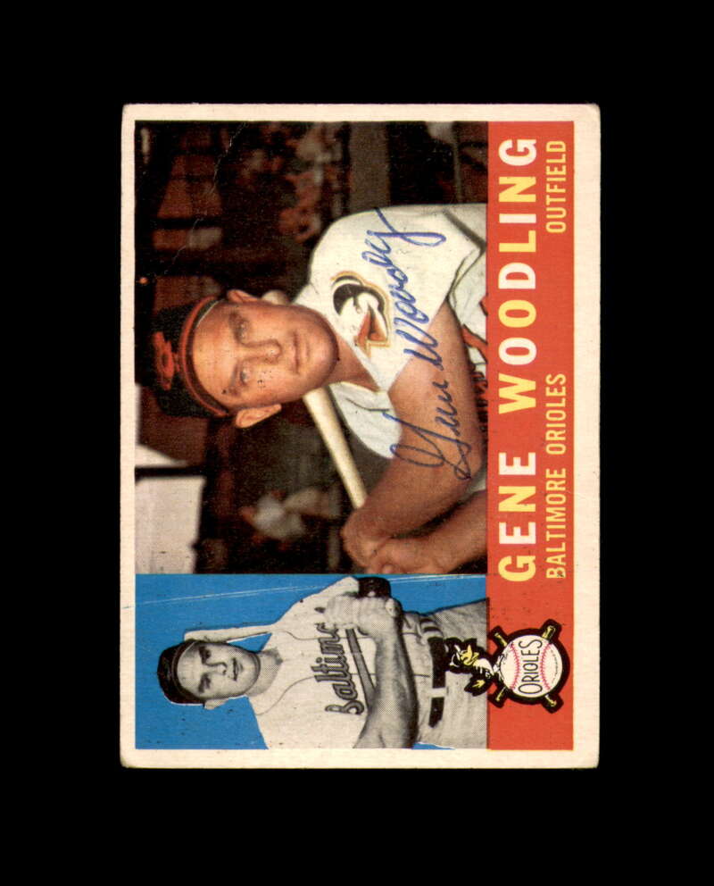 Gene Woodling Signed 1960 Topps Baltimore Orioles Autograph
