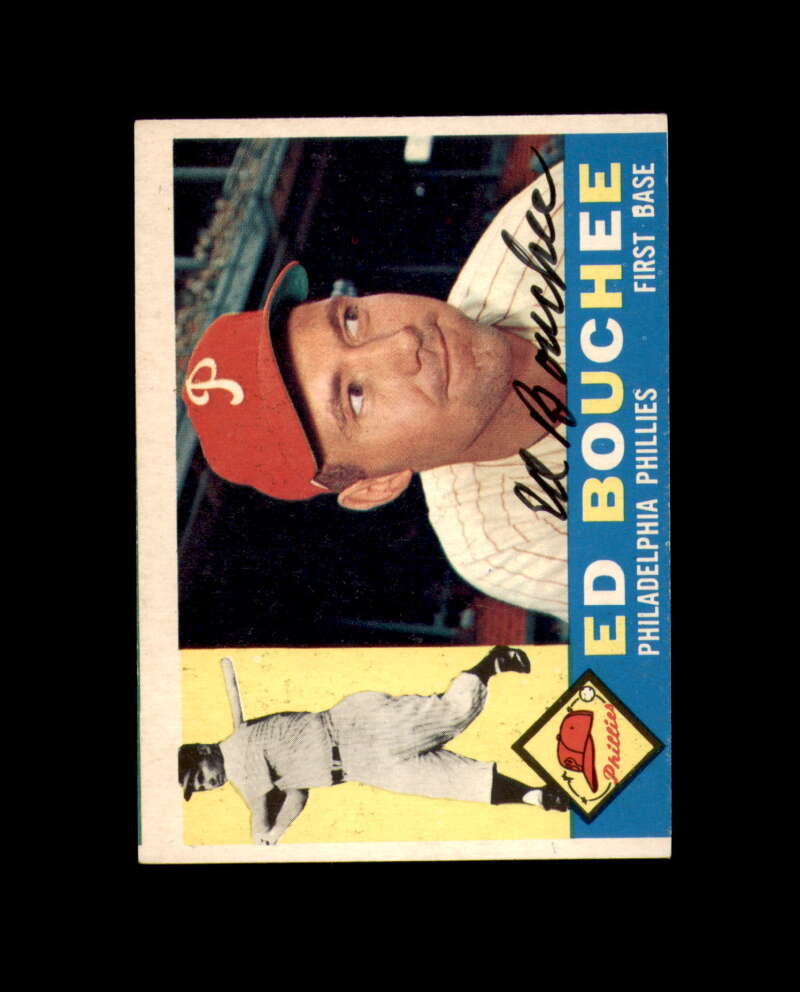Ed Bouchee Signed 1960 Topps Philadelphia Phillies Autograph