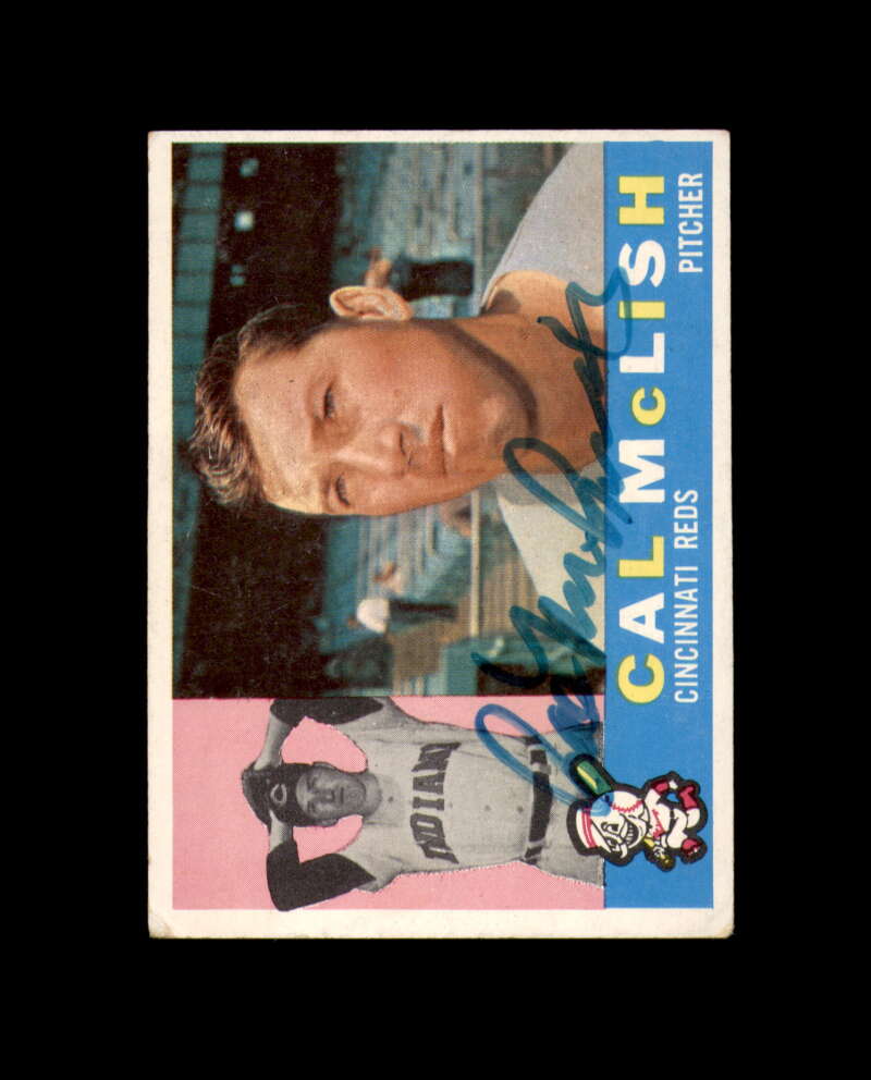 Cal McLish Signed 1960 Topps Cincinnati Reds Autograph