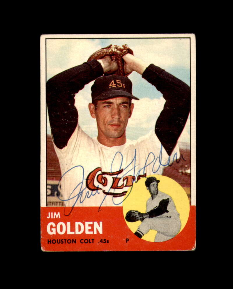Jim Golden Signed 1963 Topps Houston Colt 45s Autograph