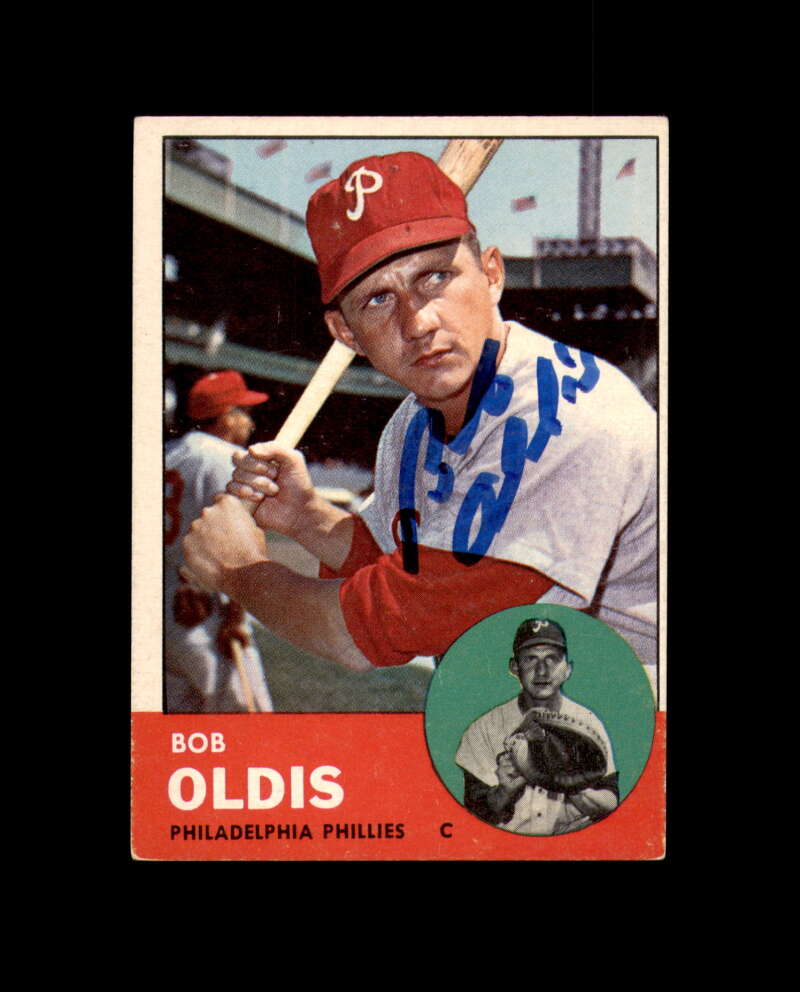 Bob Oldis Signed 1963 Topps Philadelphia Phillies Autograph