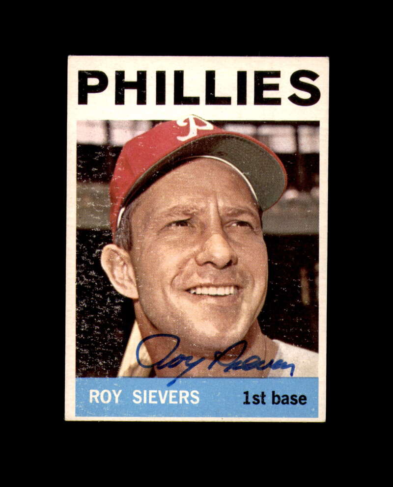 Roy Sievers Signed Authentic 1964 Topps Philadelphia Phillies Autograph