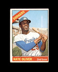 Nate Oliver Signed Authentic 1966 Topps Los Angeles Dodgers Autograph