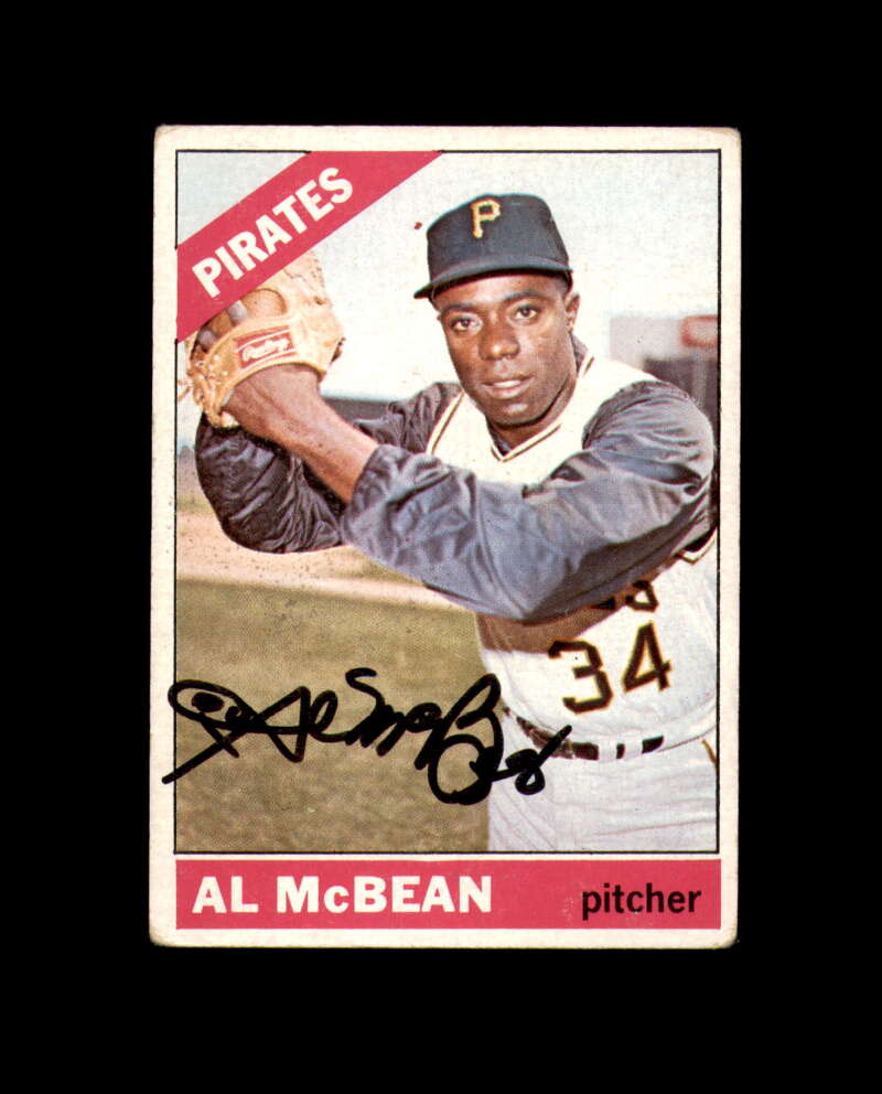 Al McBean Signed Authentic 1966 Topps Pittsburgh Pirates Autograph