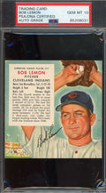 Bob Lemon Gem Mint 10 PSA DNA Signed 1955 Red Man Tobacco Card Autograph