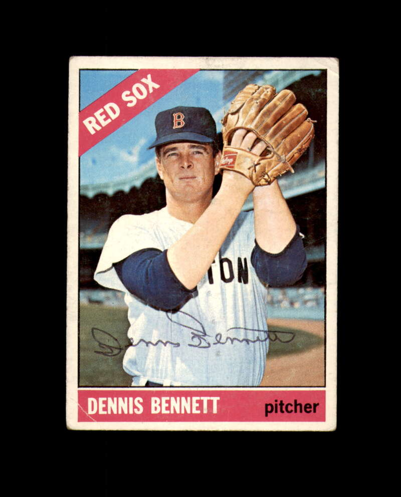 Dennis Bennett Signed Authentic 1966 Topps Boston Red Sox Autograph