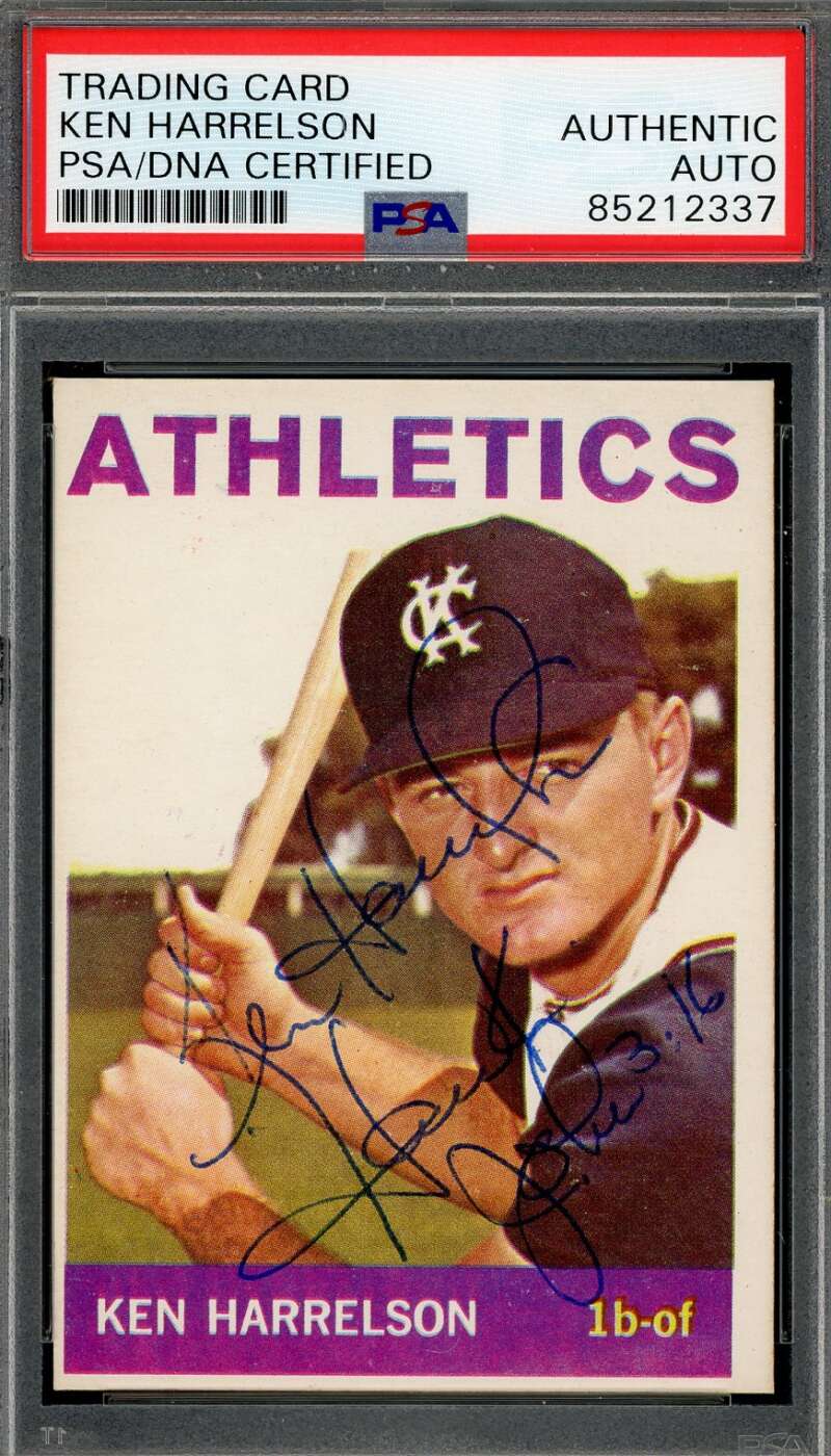 Ken Hawk Harrelson PSA DNA Signed 1964 Topps Rookie Autograph
