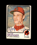 Wayne Granger Signed Authentic 1973 Topps St. Louis Cardinals Autograph