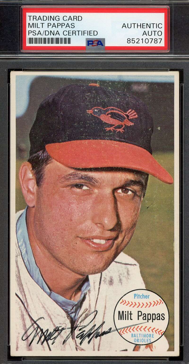 Milt Pappas PSA DNA Signed 1964 Topps Giants Autographed