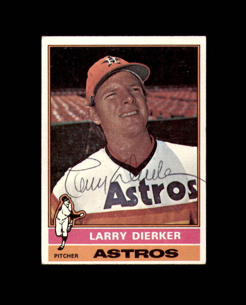 Larry Dierker Signed Original 1976 Topps Houston Astros Autograph