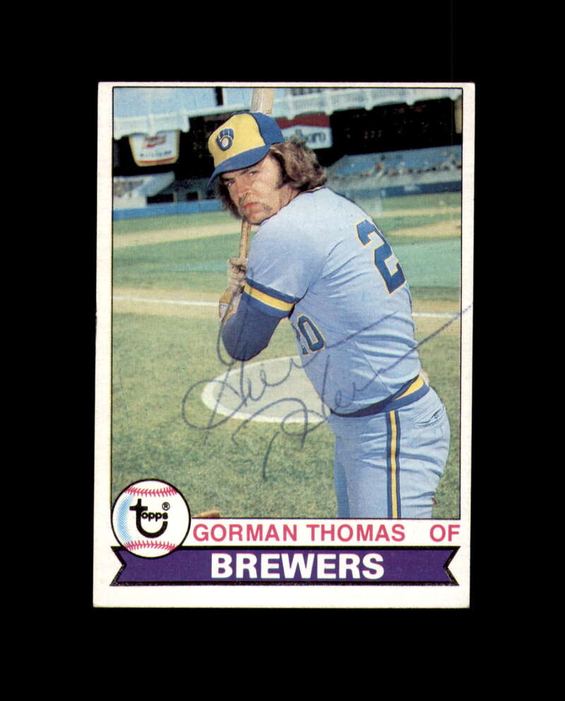 Gorman Thomas Signed Original 1979 Topps Milwaukee Autograph