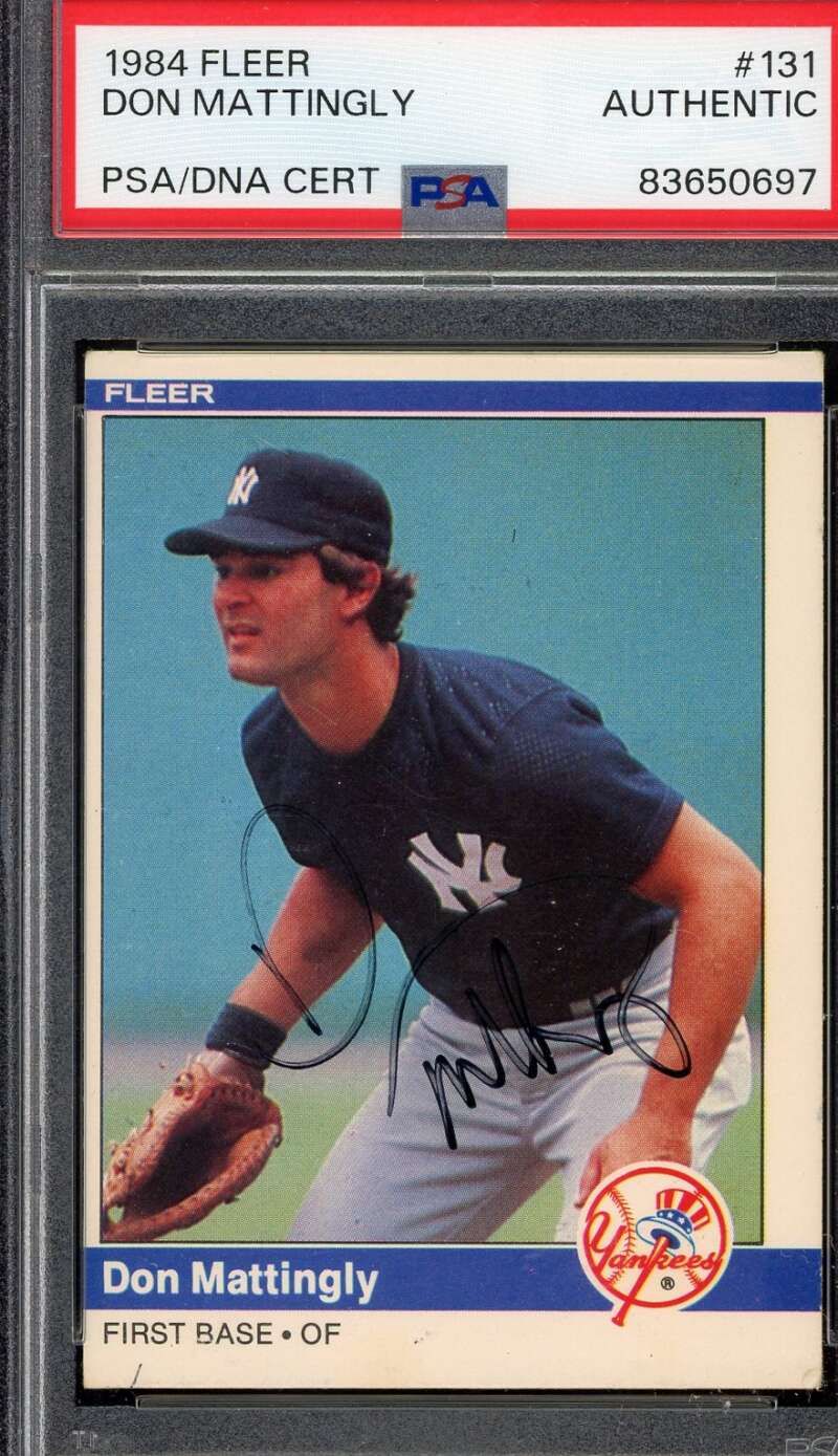 Don Mattingly PSA DNA Signed 1984 Fleer Rookie Autograph
