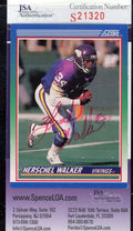 Herschel Walker JSA Coa Signed 1990 Score Autograph