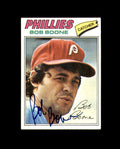 Bob Boone Signed Authentic 1977 Topps Philadelphia Phillies Autographed