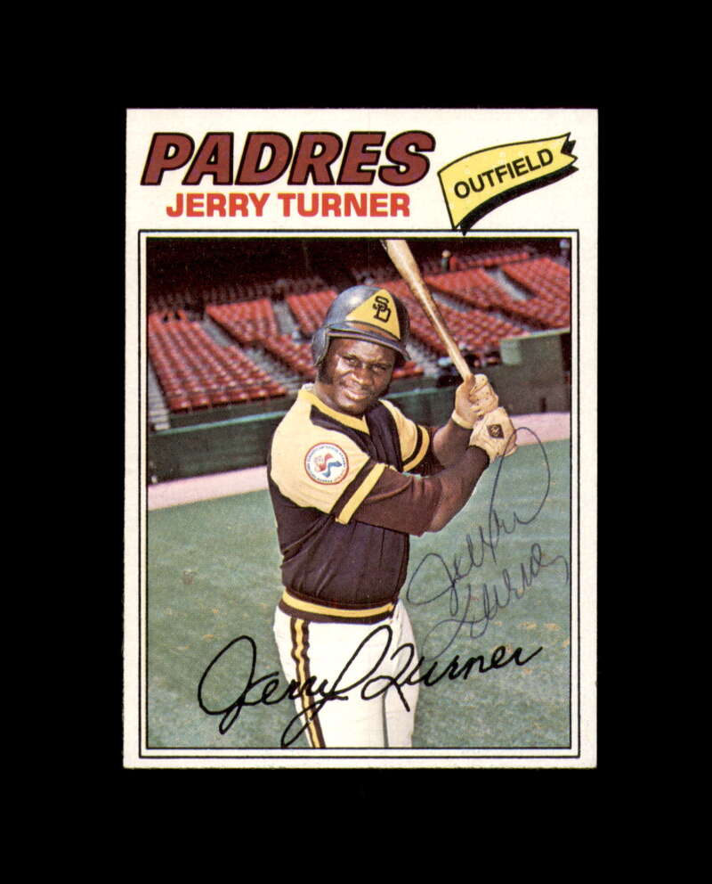 Jerry Turner Signed Authentic 1977 Topps San Diego Padres Autograph