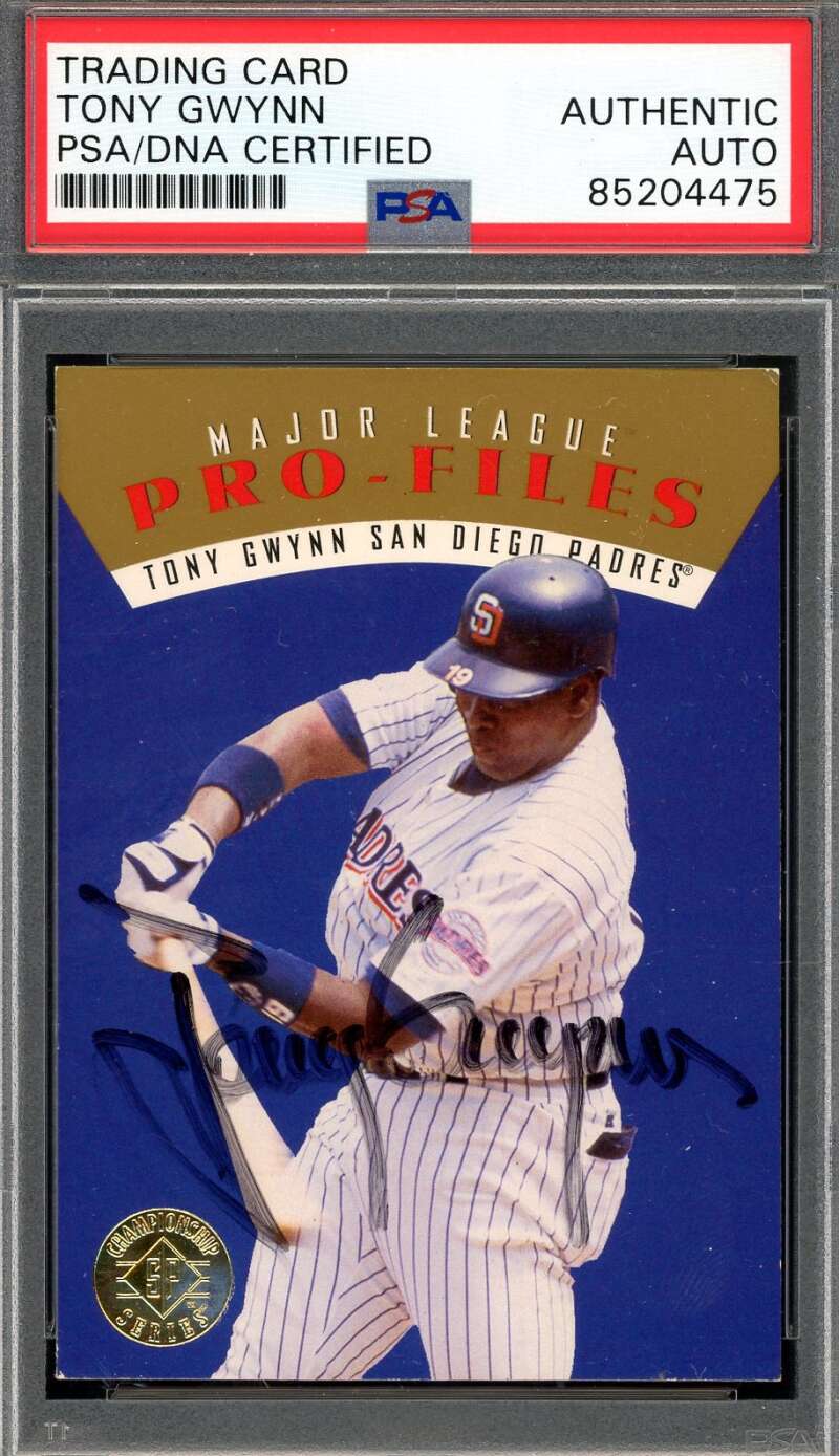 Tony Gwynn PSA DNA Signed 1995 Upper Deck SP Pro Files Autograph