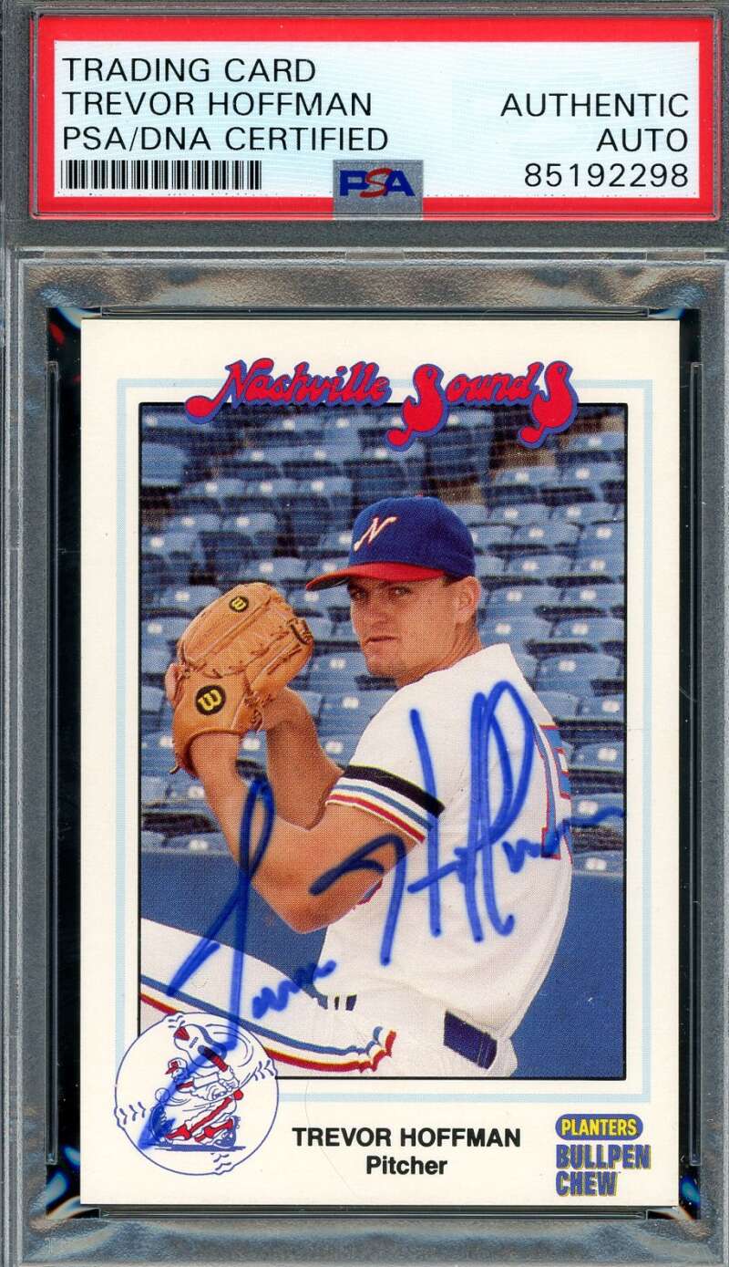Trevor Hoffman PSA DNA Signed 1992 Nashville Sounds Rookie Autograph
