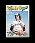 Ross Grimsley Signed Authentic 1977 Topps Baltimore Orioles Autograph
