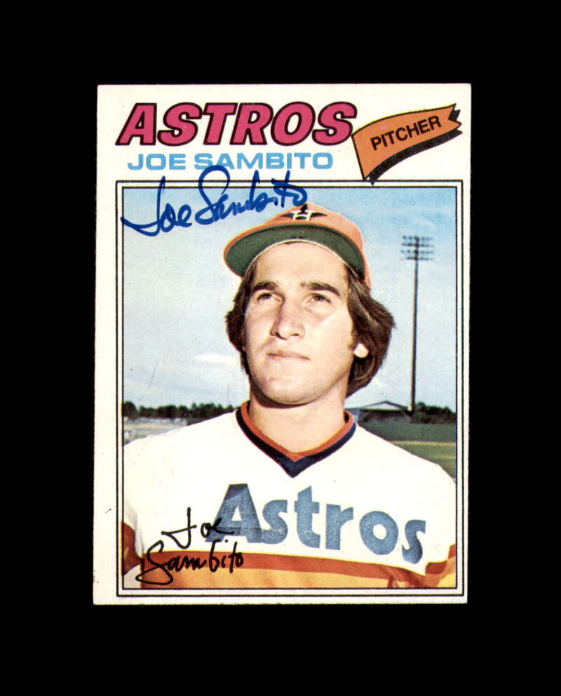 Joe Sambito Signed Original 1977 Topps Houston Astros Autograph