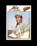 Matt Alexander Signed Original 1977 Topps Oakland Athletics Autograph