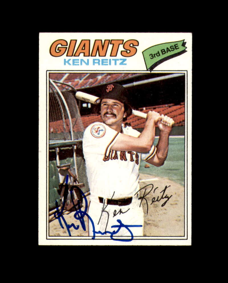 Ken Reitz Signed Original 1977 Topps San Francisco Giants Autograph