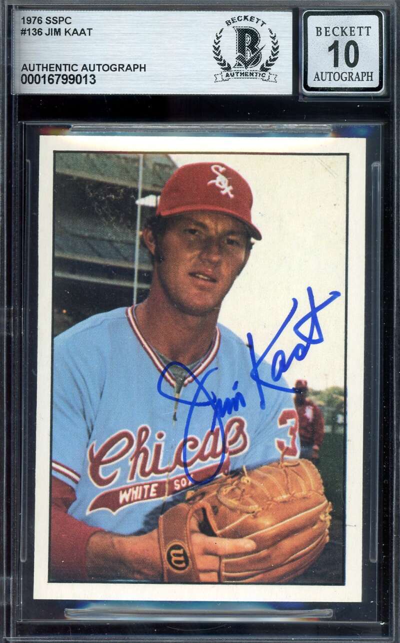 Jim Kaat Gem Mint 10 Beckett BAS Signed 1975 SSPC Autograph