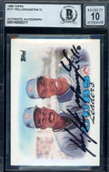 Shawon Dunston Manny Trillo Gem Mint 10 Beckett BAS Signed 1988 Topps Team Leaders Autograph