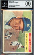 Jerry Coleman Beckett BAS Signed 1956 Topps Autograph